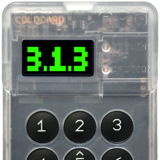 Coldcard firmware update: 3.1.3