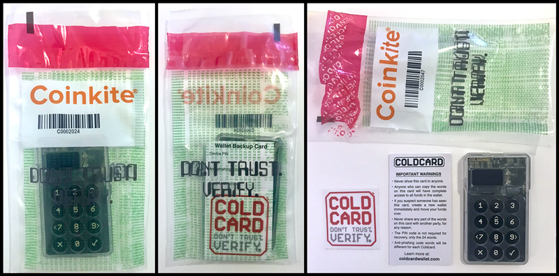 Coldcard in its bag