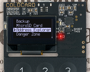 Coldcard Address Explorer