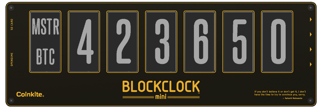 Blockclock MINI/MICRO Update with BitcoinTreasuries.net